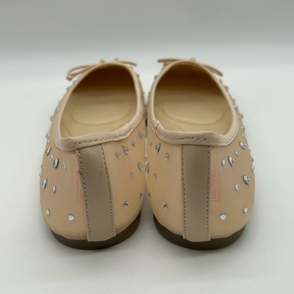 POP Cardio Nude Multi Crystal Ballet Vegan Flats Size 10 M New in Box - Picture 7 of 9